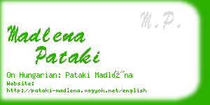 madlena pataki business card
